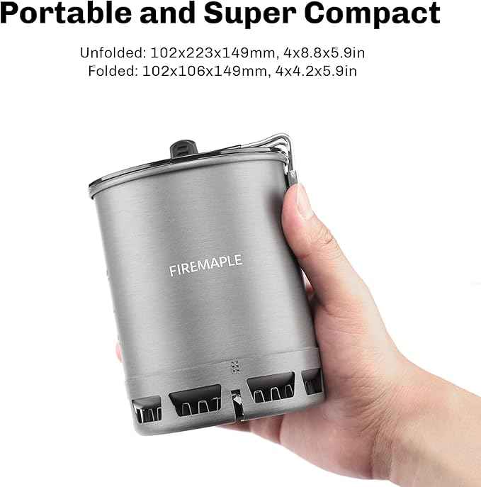 Fire-Maple Petrel Quickboil Pro Ultralight Cooking System – Compact & Fast-Boiling Backpacking Stove Pot Set, Ideal for Hiking, Solo Camping, Travelling, Hunting Trips, etc | FMC-G3
