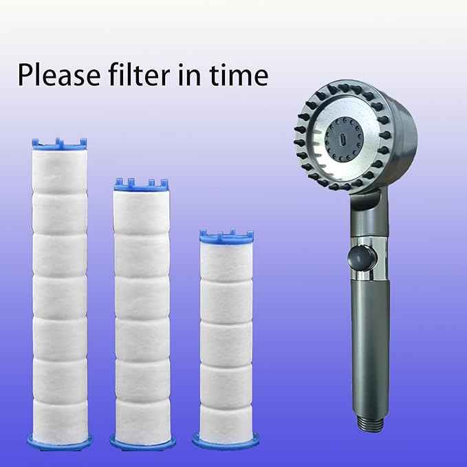 10/20 Pcs Ion Drops Shower Head Filters, Filtered Showerhead, PP Cotton Filter Cartridge, Suitable for Various Specifications of Shower Heads (10 Pcs, 2.95 inches)