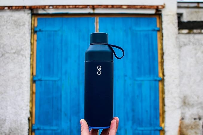Ocean Bottle Original 17 oz | Stainless Steel Water Bottle | Reusable & Sustainable | Keeps Drinks Cold & Hot | Eco Friendly Gift (Ocean Blue)