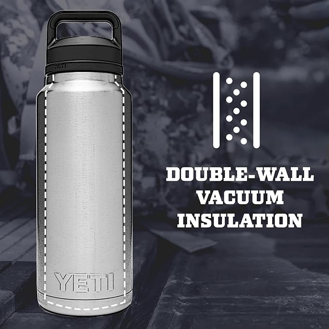 YETI Rambler 36 oz Bottle, Vacuum Insulated, Leakproof, Stainless Steel with Chug Cap