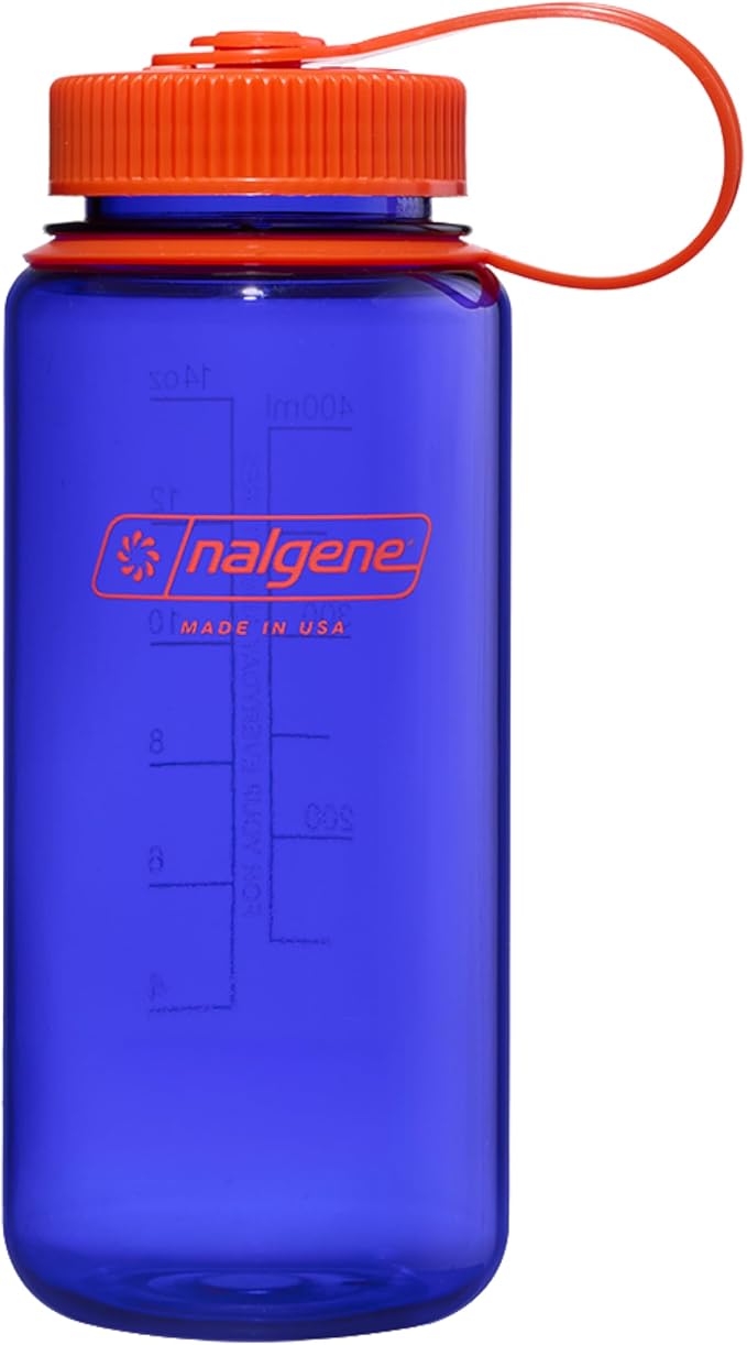 Nalgene 16 oz Wide Mouth Water Bottle | BPA-Free, Durable & Leak Proof, Lightweight Travel Bottle, Fits in Cupholders, Periwinkle