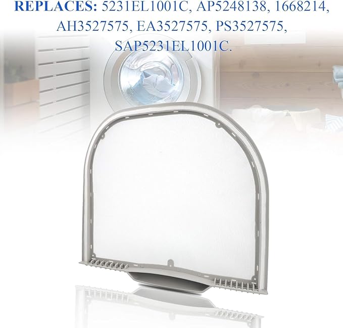 Dryer Lint Filter Compatible with LG DLE1001W, LG DLE7300WE, LG DLEX6001W, LG DLG1102W, LG DLGX5171V, LG DLGY1202W Dryer Models - AquaVibe