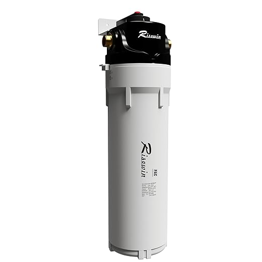 20'' Whole House Water Filter System with 4 Modes and Bypass Design,Removes Iron,Sediment & Rust,Freeze Proof,High Flow Pre-Filtration System for Well Water & Large Houses (Single stage,Black)