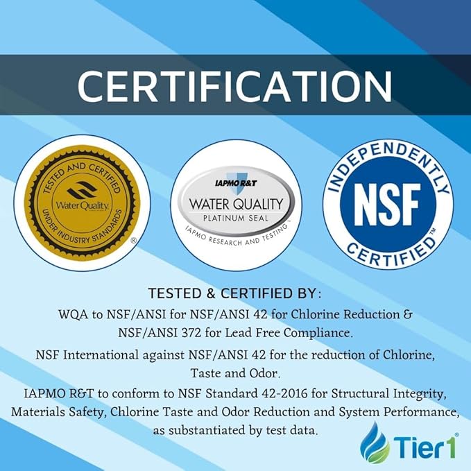 Tier1 5231JA2002A Refrigerator Water Filter 2-pk | Replacement for LG LT500P, GEN11042FR-08, ADQ72910902, ADQ72910907, ADQ72910901, WD-F05, SP-LE500, RWF0100A, RWF1050, Kenmore 9890, Fridge Filter