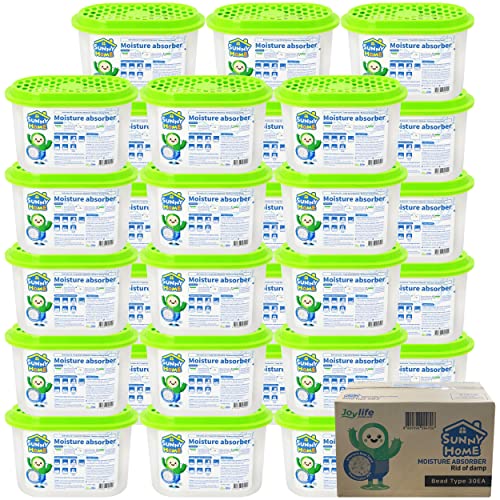 30 Pack) 17.7oz (Max capa) Unscented for Home. Moisture Absorbers, Odor Eliminator, Dehumidifier, and Deodorizer for Closet, Bathroom, Kitchen, RVs (30 Count)