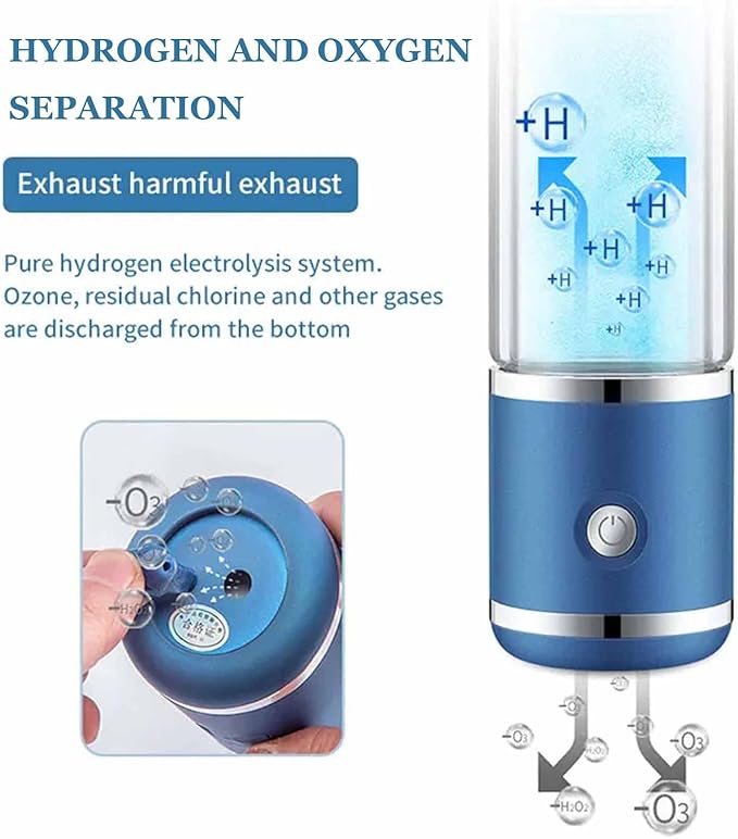 300ML 2000ppb Hydrogen Water Generator Bottle, Antioxidants Hydrogen Bottle, Portable Ion Hydrogen Generator, Rechargeable, for Home Travel Office