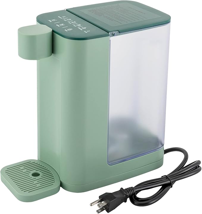 Electric Kettles, 102z Low-Noise Instant Hot Water Dispenser with Adjustable 5 Temp &2 Water Volume Dispense, Electric Water Filter Dispenser for Homes, Offices and Schools (Green)