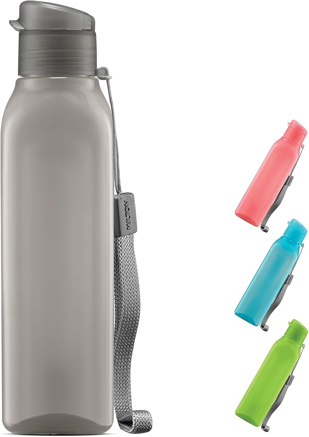 MILTON Travel Water Bottle – 1Pcs Reusable Sports Bottle with Easy Open Close Lid and Leakproof Neck – Food Grade Plastic Water Bottles for Adults and Kids, School, Gym