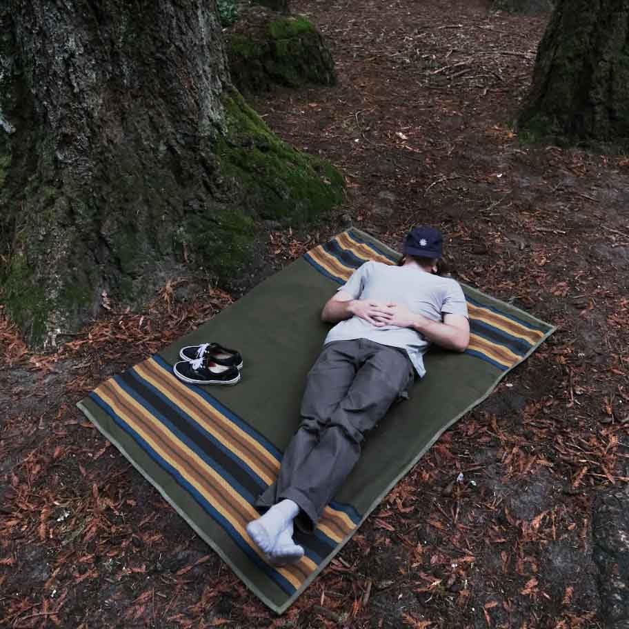 Waxed Canvas Camping Blanket & Bedroll