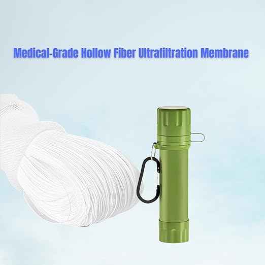 Portable mini Water Filter, Personal Filter Straws for Drinking Survival, Portable Water Purifier for Camping,Hiking,Emergency Survival Water Straws, ultrafiltration Membrane Water Filter.