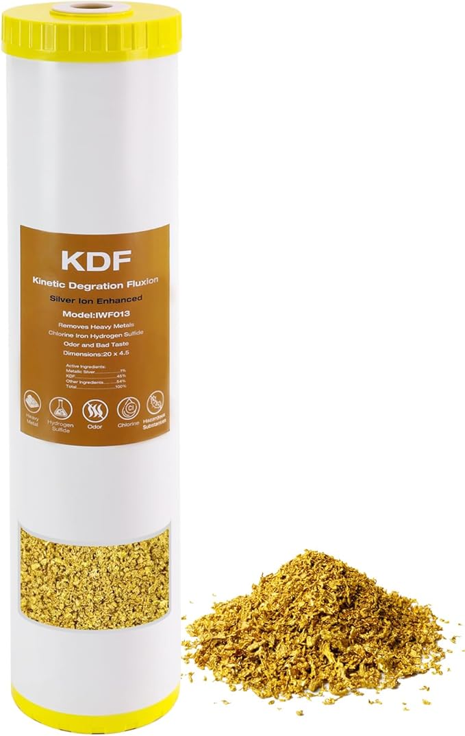 H&G Lifestyles 20 x 4.5 KDF Water Filter,Whole House Water Filter Replacement Cartridge,GAC Remove Chlorine Heavy Metal Odor Improve Water Taste,for Any 20