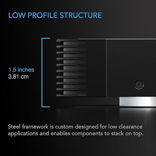 AC Infinity AIRCOM S9, Quiet Cooling Fan System 17" Top-Exhaust for Receivers, Amps, DVR, AV Cabinet Components