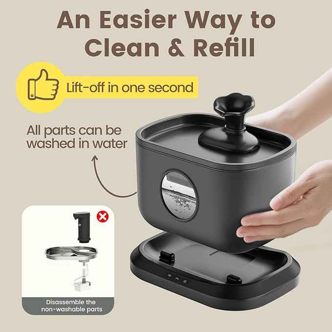 Cat Fountain, 4 Packs Replacement Filters for 2.5L/84oz Cordless Water Fountains for Cats Indoor with Radar Sensing, Auto Shut Off Wireless Pump, 7-Layer Filtration Ultra Quiet Pet Dispenser