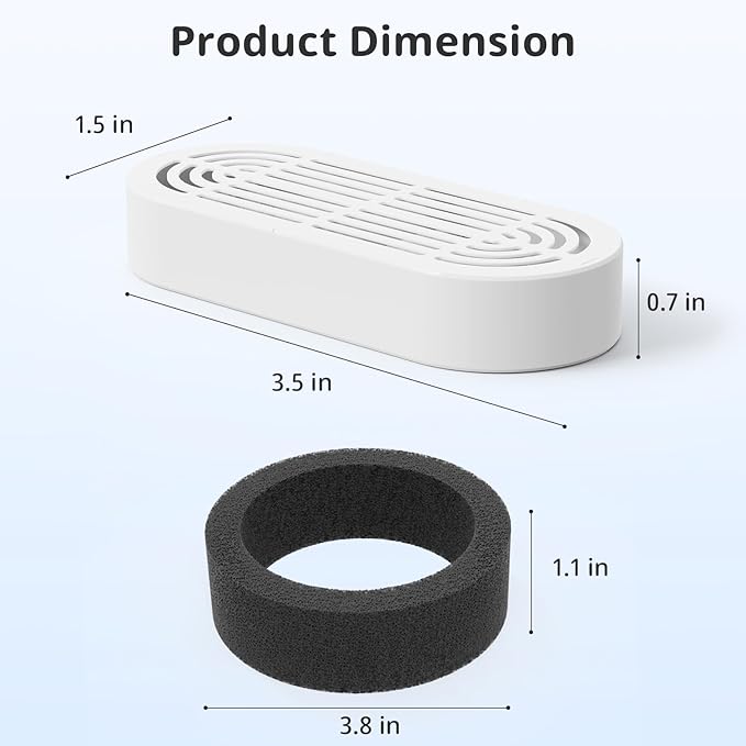 9 Packs Cat Water Fountain Filter for 3.2L/108oz Cat Drinking Fountain and 4L/134oz Stainless Steel Pet Water Fountain(9 Filters & 9 Pre-Filter Sponges)
