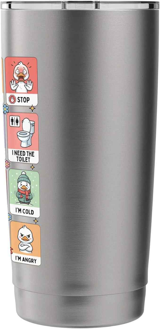 Autism ACC Communication Non Verbal Love Silly Goose Cute Stainless Steel Insulated Tumbler