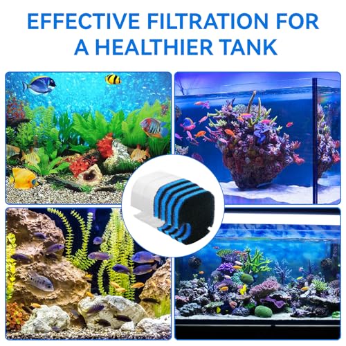 16 Pack Aquarium Canister Filter Pads Compatible with AMOSIJOY and PONDFORSE 172 (16 Count)