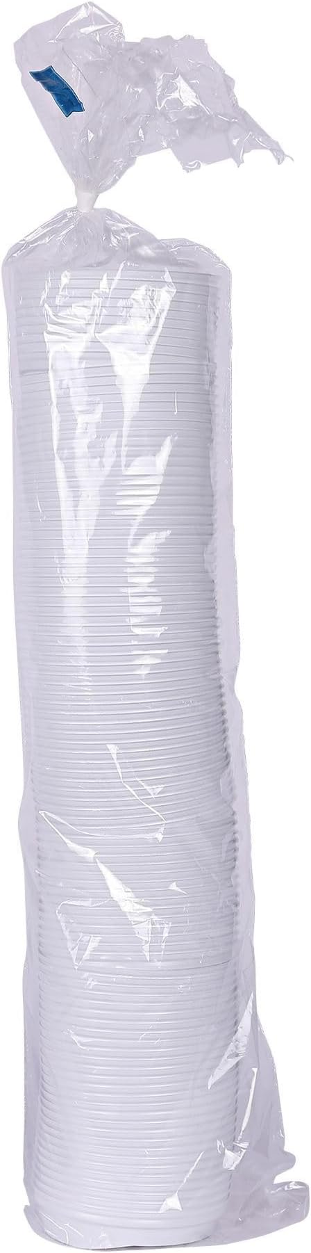 Eco-Products Ecolid Recycled Large Coffee Cup Lids, Case of 1000, White, Fits 10-20oz Hot Cups, Made from 25% Post-Consumer Recycled Plastic Polystyrene, Made in the U.S.A.
