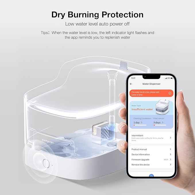2L Cat Water Fountain with 8-Layer Filtration, Dual Flow Modes, Ultra-Quiet Anti-Dry Burn Pump & Food-Grade ABS for Cats, Dogs & Multi-Pet Households