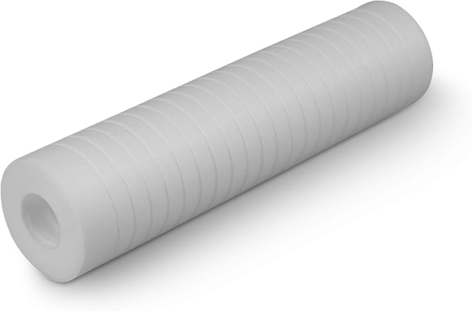6 Grooved 1 Micron Sediment Water Filter Cartridges 10"x 2.5", Four Layers of Filtration, Removes Sand, Dirt, Silt, Rust, made from Polypropylene WELL-MATCHED with P5, AP110, WFPFC5002, CFS110, RS14
