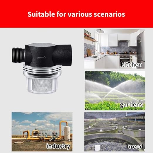 Water Pump Strainer, 1/2 Inch Hose Barb in-Line Strainer Twist-On Sprayer Filter for Water Pump RV Camper Marine Boat Lawn