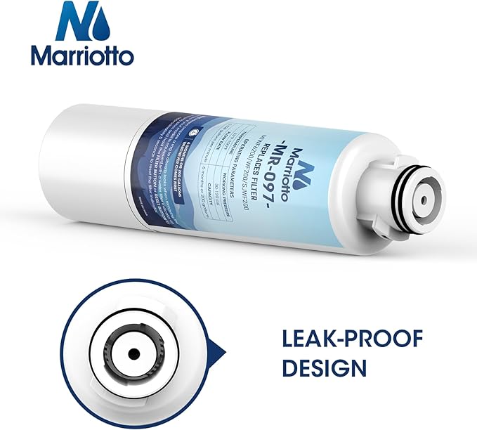 MARRIOTTO MIWF6200 Water Filter Replacement,Compatible with Midea French Door and Side-by-side Refrigerators,Sharp SJWF200,SJG2254FS (2 Pack) - AquaVibe