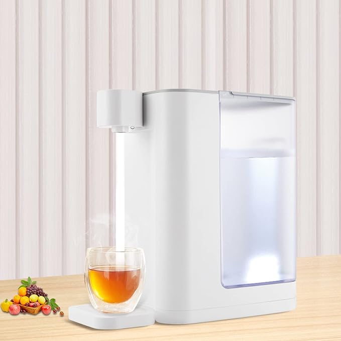 Electric Kettles, 102z Low-Noise Instant Hot Water Dispenser with Adjustable 5 Temp &2 Water Volume Dispense, Electric Water Filter Dispenser for Homes, Offices and Schools (White)