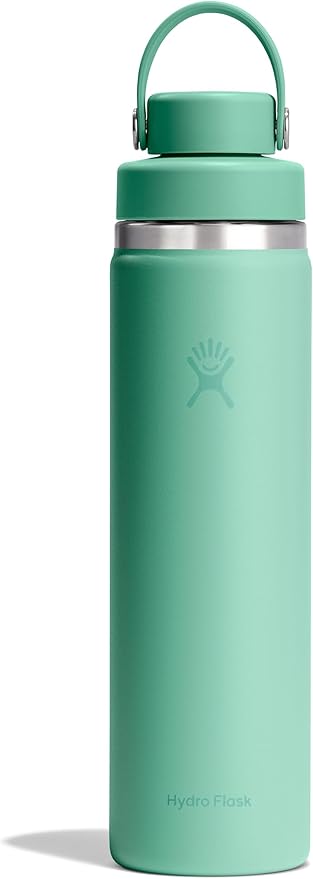Hydro Flask Water Bottle - Insulated Stainless Steel - Wide Mouth Flex Chug Lid, Non Spill, Leakproof in 24 Oz Mermaid Green