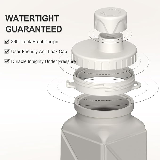 BEAUTAIL Collapsible Water Bottles 20.6oz, Silicone Foldable Portable Travel Water Bottle, BPA-Free, Leakproof Reusable for Traveling Camping Hiking Cycling Yoga Sports Outdoor, 1 Pack (Starlight)