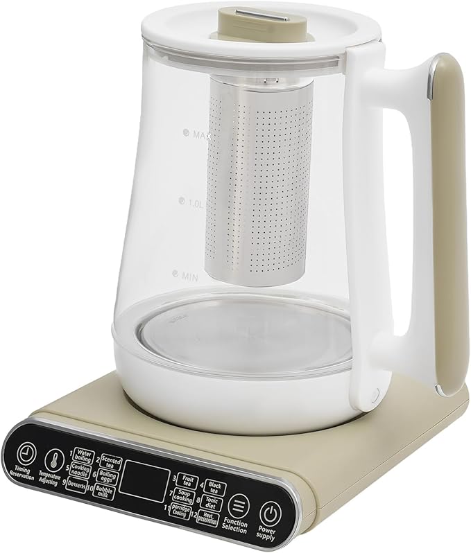 Electric Kettle Tea Maker with Filter & Stew Pot, Multi-Function Electric Tea Kettle for Boiling Water, Stainless Steel Electric Health Kettle, Portable Hot Water Kettle forCoffee Soup