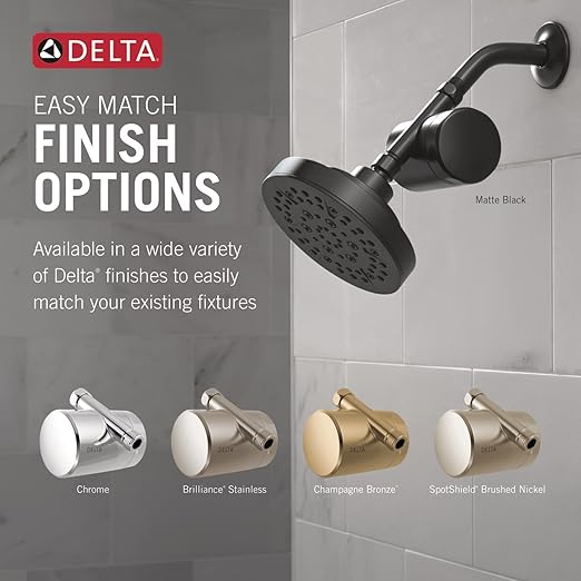 Delta Faucet Clarifi Standard Shower Filter Attachment Chrome with Additional Filter Cartridge