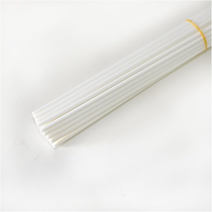 50 Pieces Fiber Reed Diffuser Replacement Refill Sticks for Aroma Fragrance (White, 12" x4mm) - AquaVibe