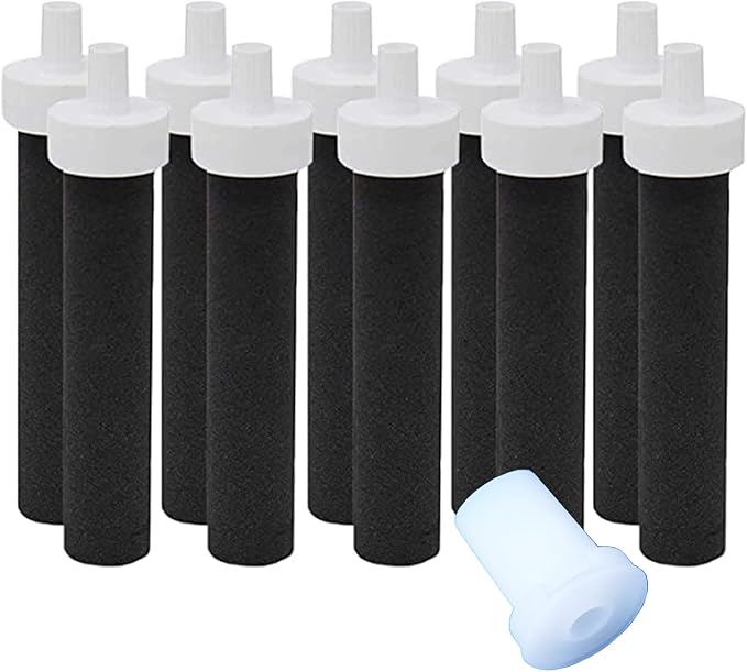 Water Replacement Filter for Bottle,Compatible with Brita BB06,fit Brita Hard sided,Sport and Stainless Steel Bottle 10PCS,with 1PCS Bite Valve. (With Bite Valve)