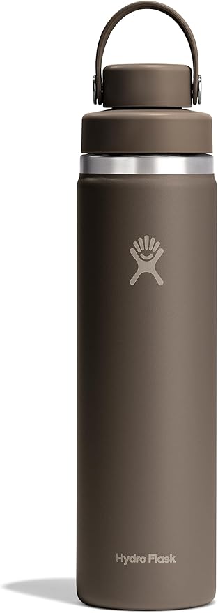 Hydro Flask Water Bottle - Insulated Stainless Steel - Wide Mouth Flex Chug Lid, Non Spill, Leakproof in 24 Oz Sandpiper