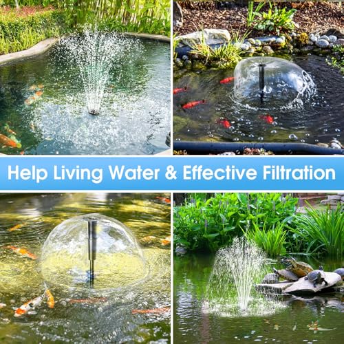 Pond Filter with 12W Solar Fountain Pump