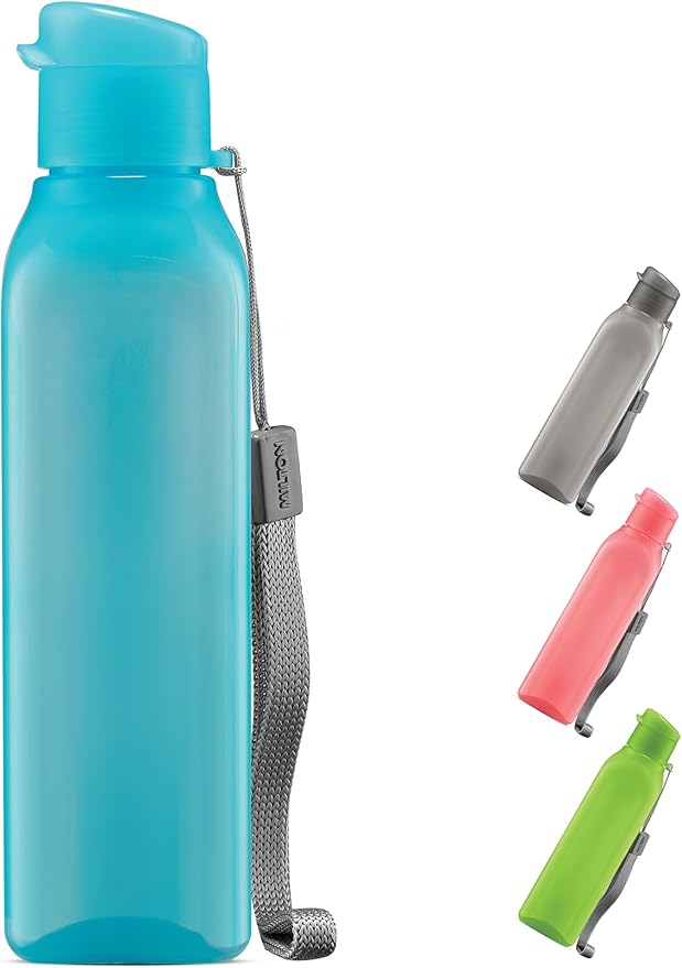 MILTON Travel Water Bottle – 1Pcs Reusable Sports Bottle with Easy Open Close Lid and Leakproof Neck – Food Grade Plastic Water Bottles for Adults and Kids, School, Gym