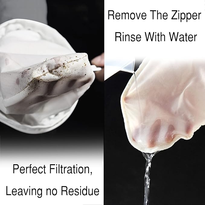 Nut Milk Bag Strainer, Strainers Fine Mesh Bags, Reusable Cheese Cloth Bag for Straining for Filter Juices, NutMilk, Cheese, Honey, Butter, (L-Size*5/ Excluding Bracket)