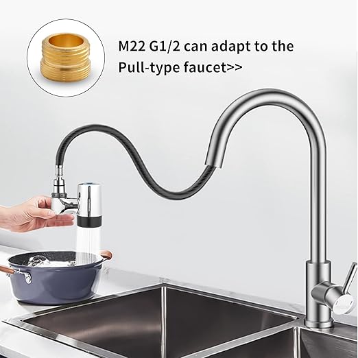 Legionela Faucet Filter Faucet Mount Water Filtration System, Tap Water Filter, Lab Tested & Certified - Log 7 Reduction