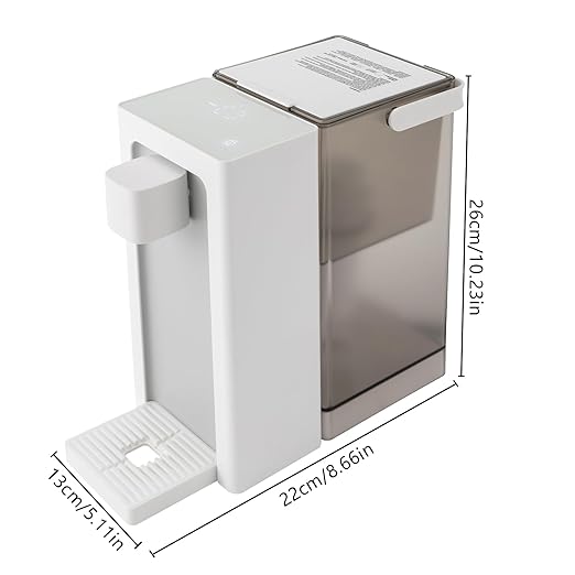 Instant Hot Water Filter Dispenser,Countertop Water Boiler & Warmer for Tea,Adjustable 5 Temperatures & 3 Water Volume Dispense,Smart Touch Screen & Safety Lock,3L Water Tank