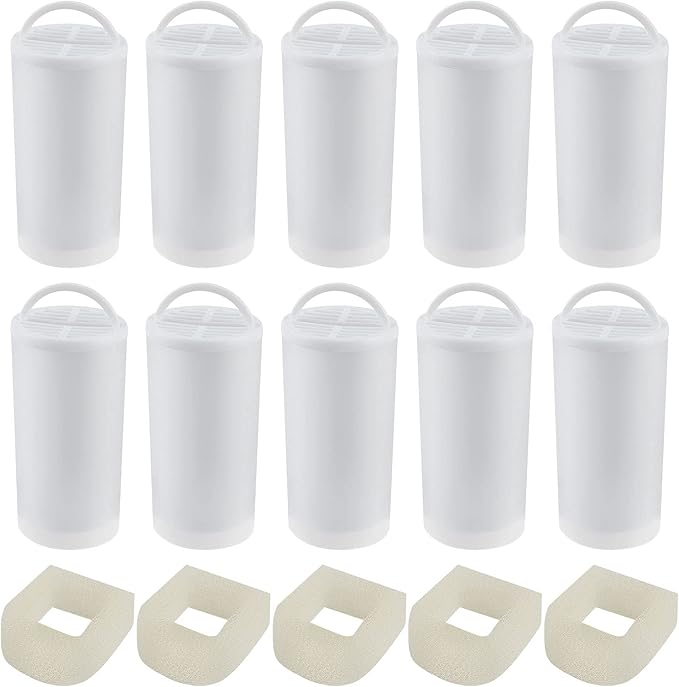Premium Charcoal and Foam Pre-Filters Replacement for Petsafe Drinkwell Stainless Steel 360 Fountain, Dog and Cat Pet Fountain Filters, 15 Packs