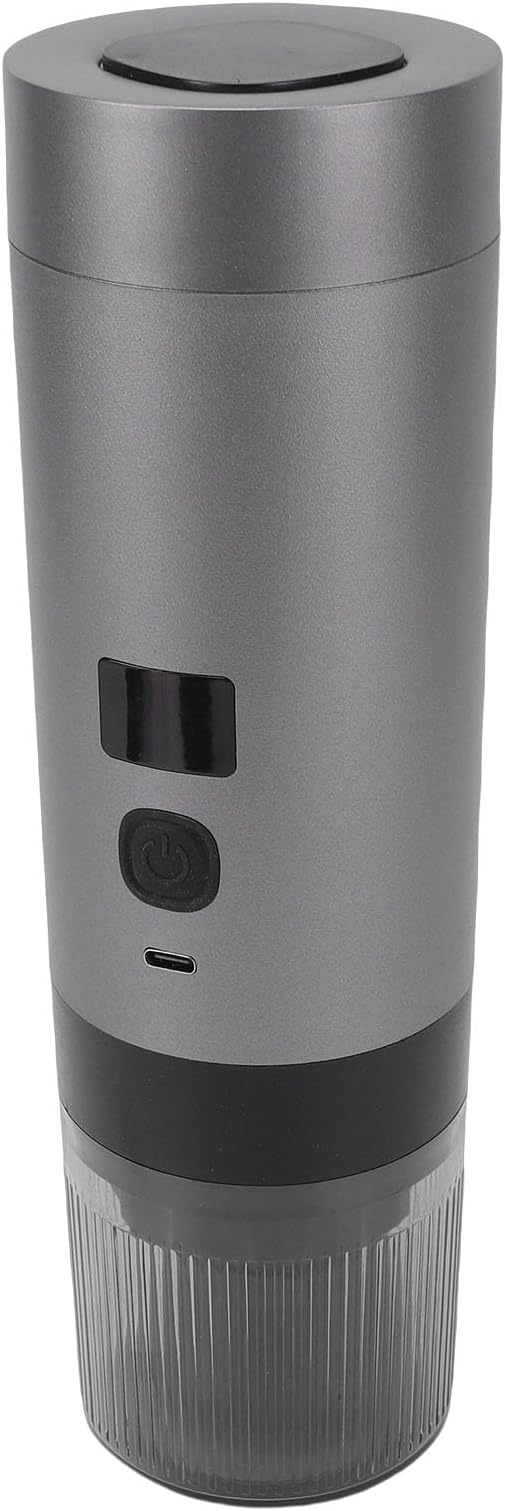 Zerodis Portable Coffee Machine Coffee Machines Maker with Spoon 200ml Fast Heating Temp Digital Display Fine Mesh Filter Cold Hot Extraction for Camping Office Portable