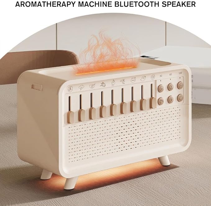 4 in 1 White Noise Night Light Humidifier with Sound Machine, 8 Ambient Sounds, Aromatherapy Humidifier for Sleep Meditation Work Yoga