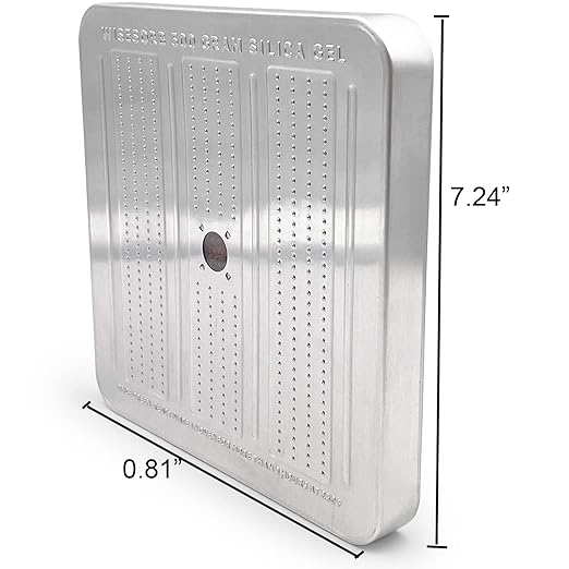 2Pcs 500 Gram Desiccant Canisters, Indicating & Rechargeable Gun Safe Dehumidifier, Portable Desiccant Canister, Silica Gel Moisture Absorber for Storage
