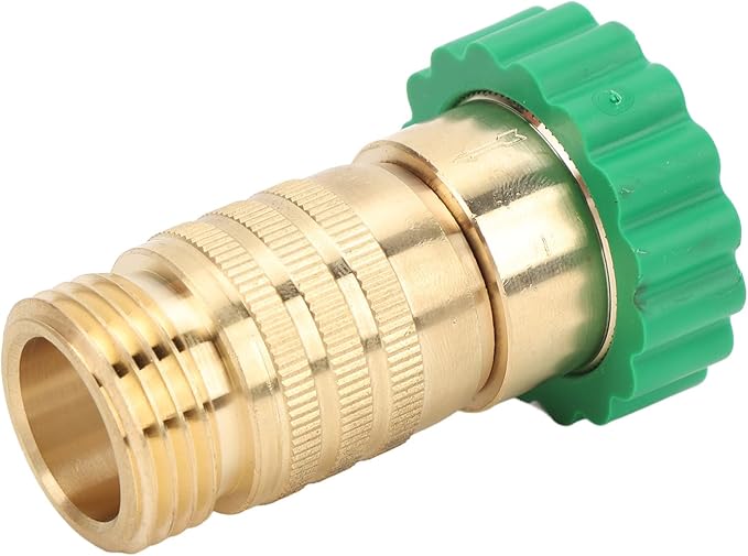 RV Water Pressure Regulator, 50 to 55 PSI 3/4 Inch Brass Thread Inline Water Pressure Reducer with Inlet Screen Filter, for Camping Vehicle Trailers Motorhome Garden