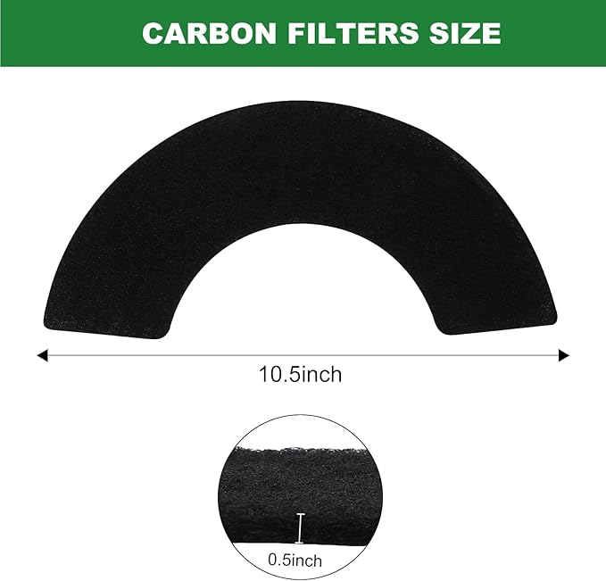 8 Pack Carbon Filters Compatible with Litter-Robot 4 Activated Charcoal Charcoal Filters for Litter Box Carbon Premium Filter to Eliminate Odors Control Damp from Pets and Keep Home Fresh - AquaVibe