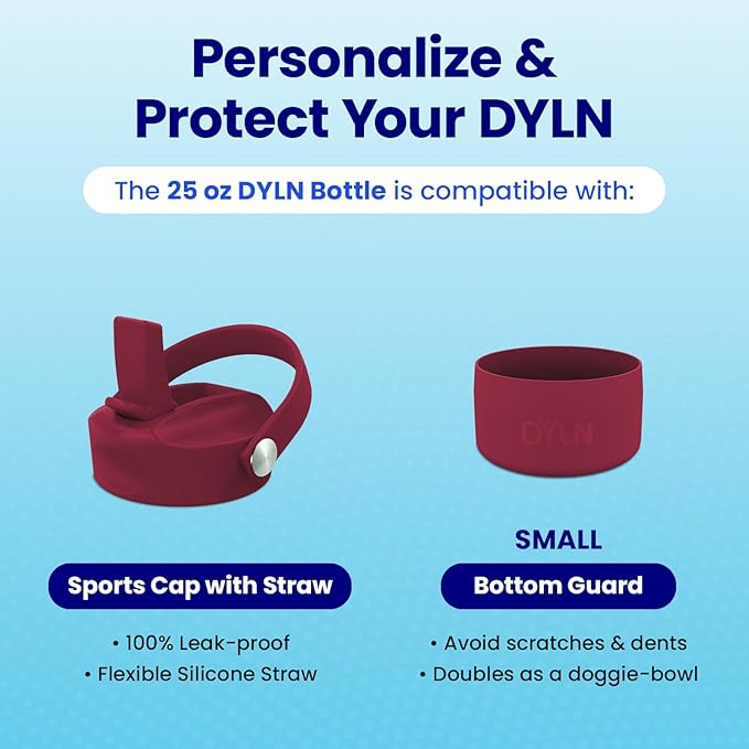 DYLN Hydrogen Water Bottle | Create Hydrating Alkaline Hydrogen-Rich Water Up to 9 pH | Vacuum Insulated Stainless Steel Water Bottle | Keeps Water Cold for 24 Hours