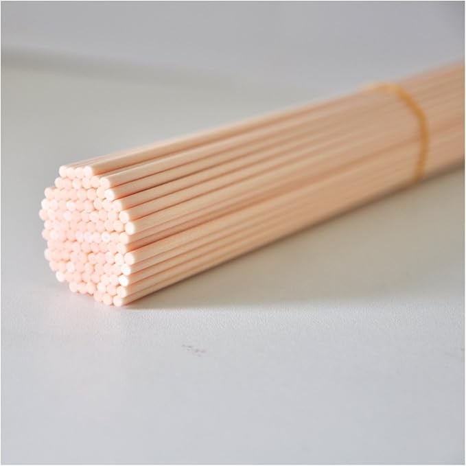 100 Pieces Fiber Reed Diffuser Replacement Refill Sticks (10" x 3mm, Beige) - AquaVibe