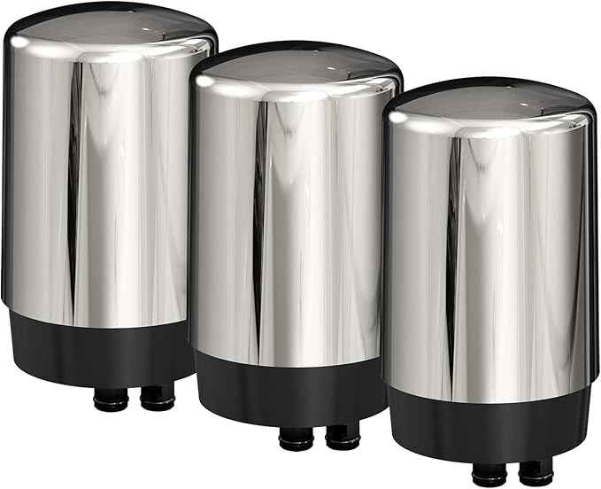 NRP Premium Faucet Water Filter Replacement for BRITA standard system, chrome tap water filter Reduces Lead, BPA Free - 3Pack