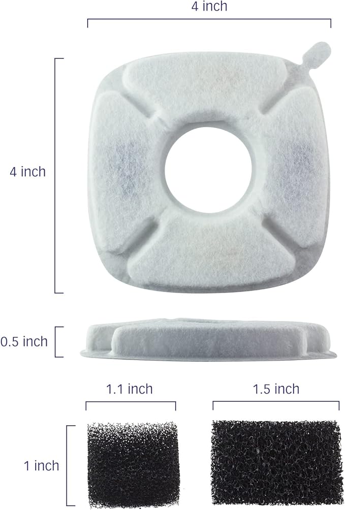 PET STANDARD Water Filters, Compatible with VEKEN® 95oz/2.8L Fountain, Pack of 12 - AquaVibe