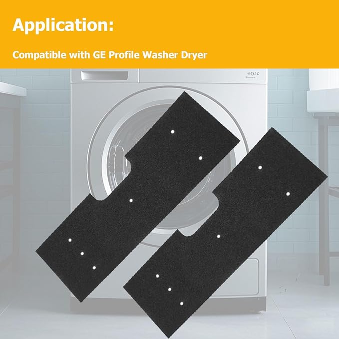 WH01X35719 Lint Filter Compatible with GE Washer Dryer Combo Replacement for Hand Washable Reusable Foam Lint Filter PFQ97HSPVDS 4pcs