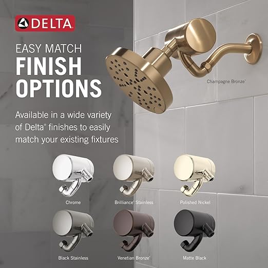 Delta Faucet Clarifi Premium Shower Filter Attachment Polished Nickel with Additional Filter Cartridge